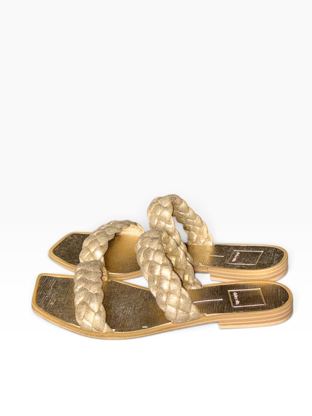 Dolce Vita Gold Double Braid slip-on Sandal shoes